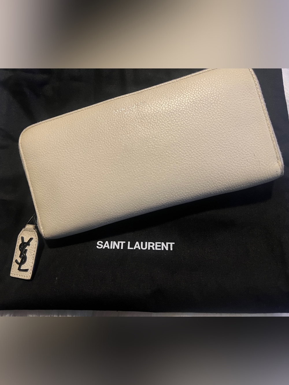 Saint Laurent Beige and Black Wallet with Dust Bag - Picture 2 of 13